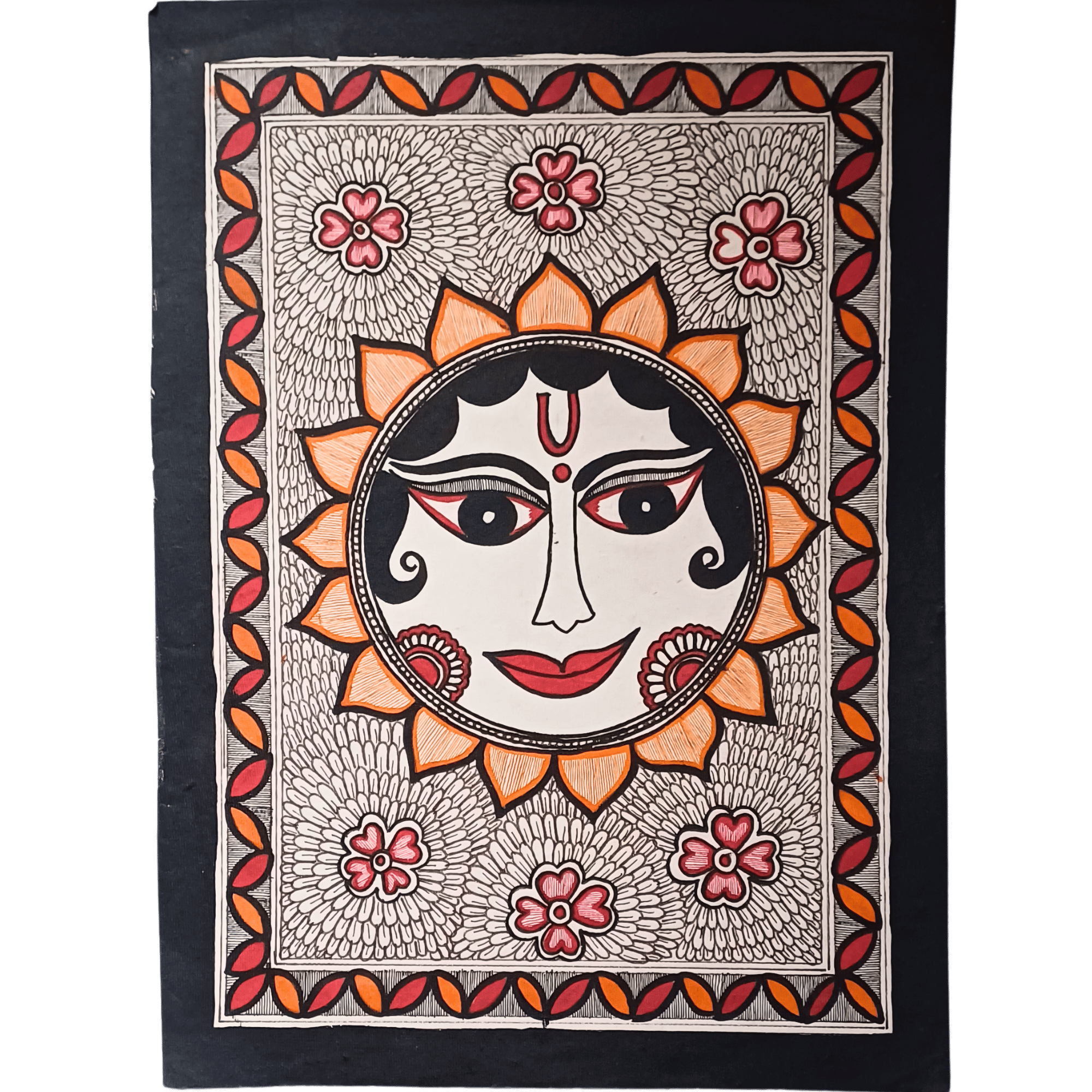 Madhubani Sun Face Painting